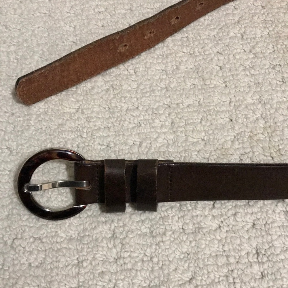 Vintage Tristan et Iseut Brown Leather Belt Small